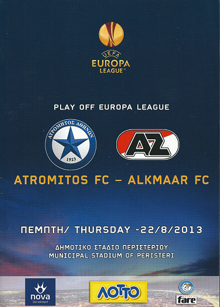 AZ Programma 22-aug-2013 Atromitos uit